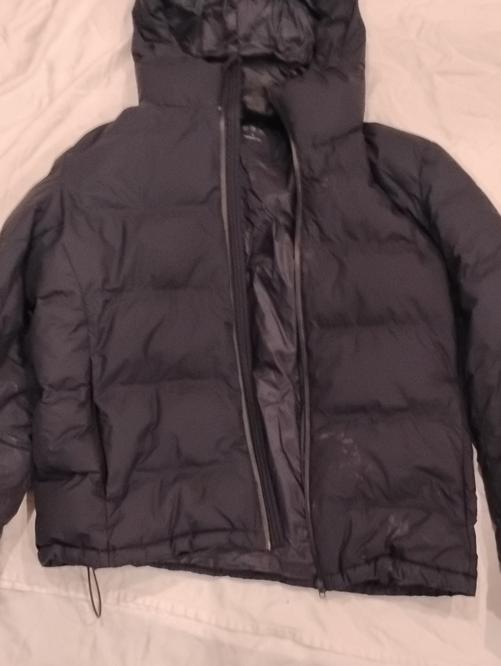 Men's Hooded Navy Blue Puffer Jacket - Lightweight Insulated Coat